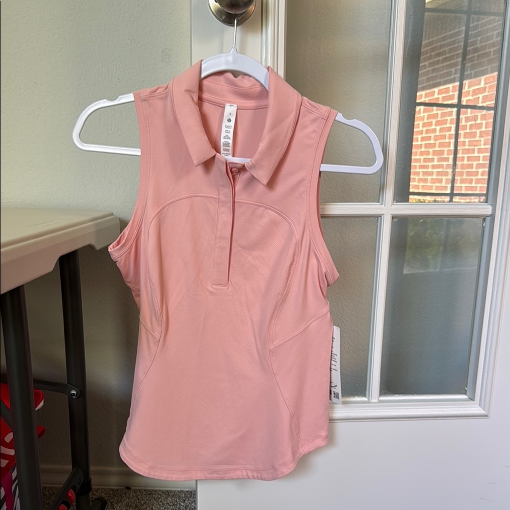 Brand New Lululemon Women's Pink Sleeveless Golf Polo